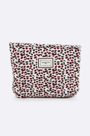Large Floral Crinkle Pouch