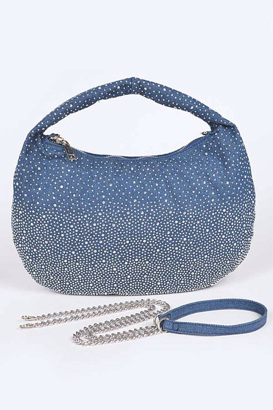 Soft Bling Denim Hobo