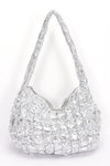 Big Bubble Metallic Crossbody Bag