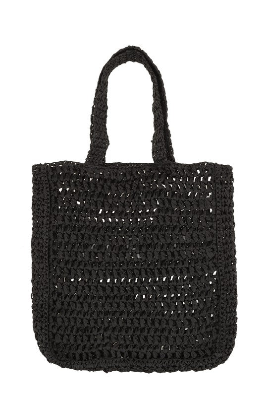 PARIS Straw Tote Bag