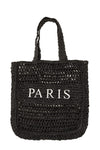 PARIS Straw Tote Bag