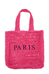 PARIS Straw Tote Bag