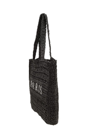 PARIS Straw Tote Bag