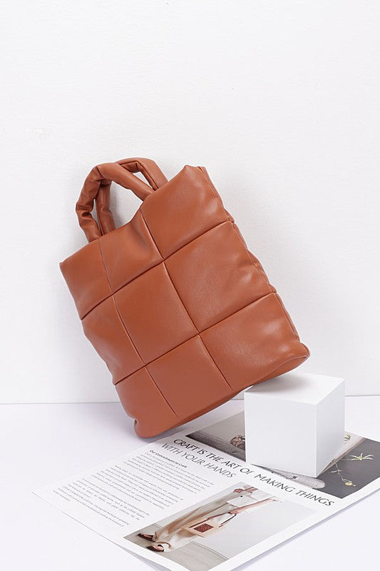 Soft Puffer Top Handle tote Bag