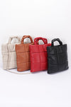 Soft Puffer Top Handle tote Bag