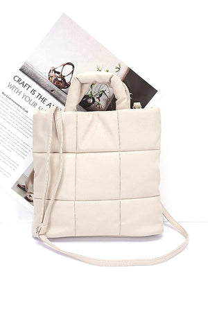 Soft Puffer Top Handle tote Bag