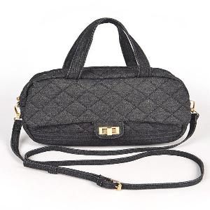 Cha Cha Quilted Denim Top Handle Bag