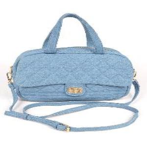 Cha Cha Quilted Denim Top Handle Bag