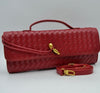 Weaved Top Handle City Clutch
